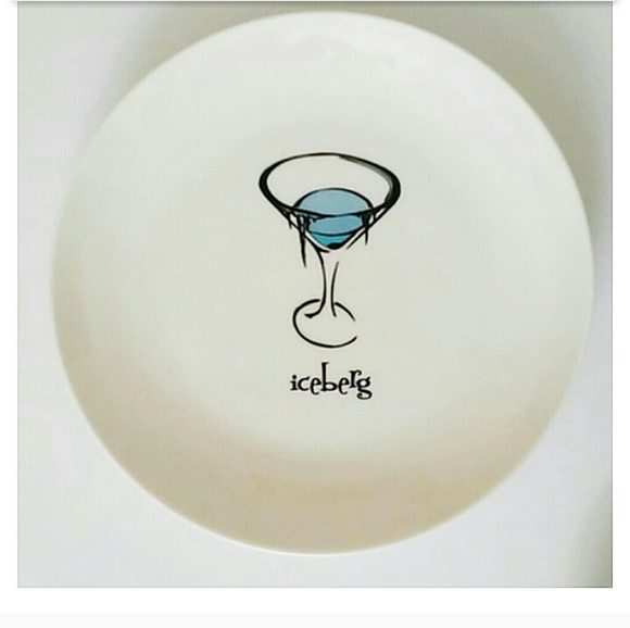 4 Varied Martini Plate Set - Picture 3 of 8